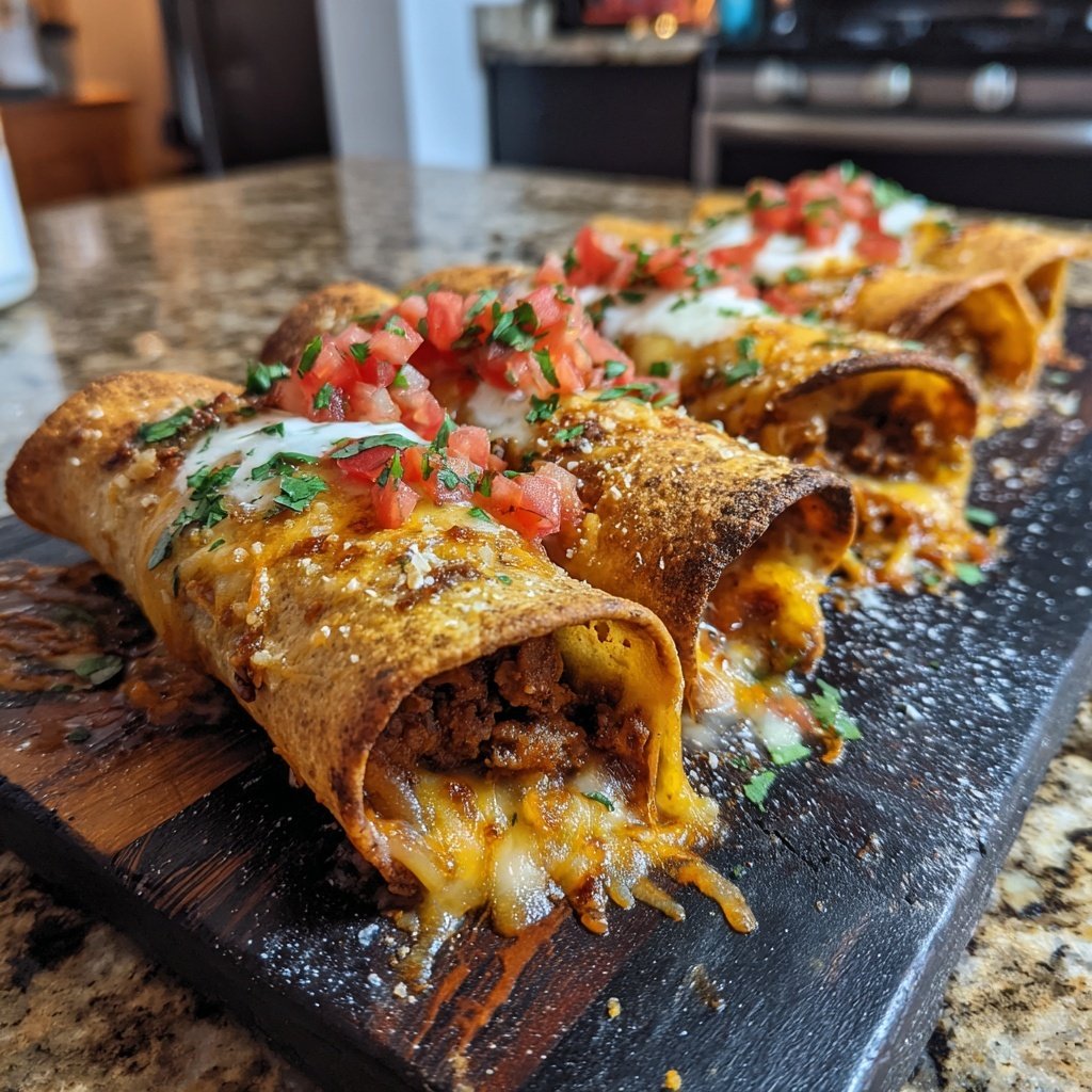 Super Bowl Party Food Baked Taquitos