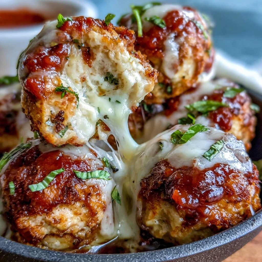 Ground Chicken Parmesan Meatballs