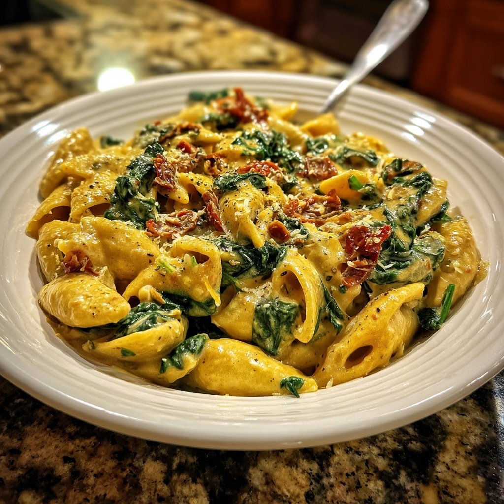 One Pot Creamy Tuscan Pasta