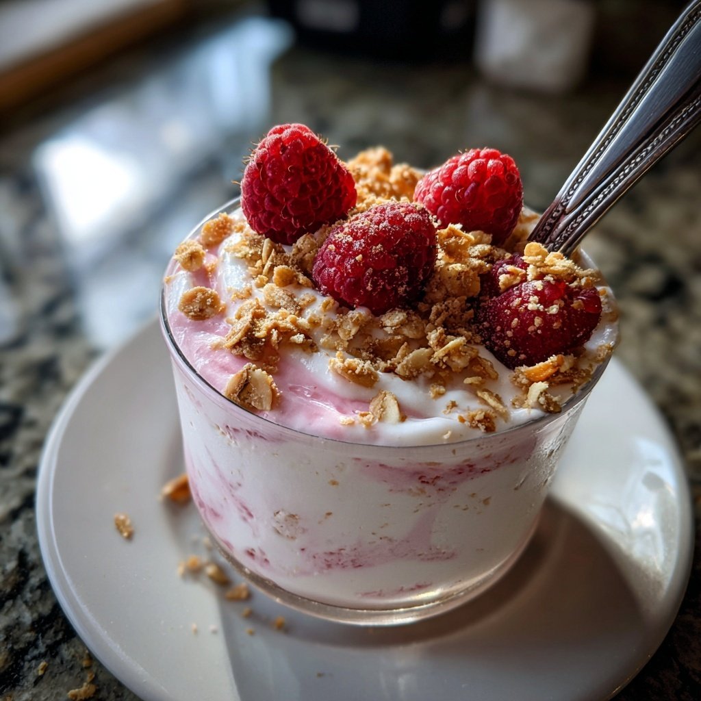 Valentine Breakfast Raspberry Yogurt Bowls