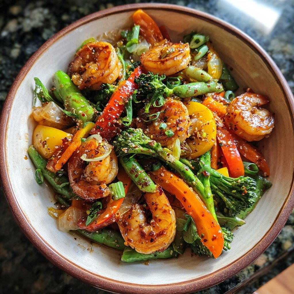 Easy Healthy Shrimp Stir Fry Dinner