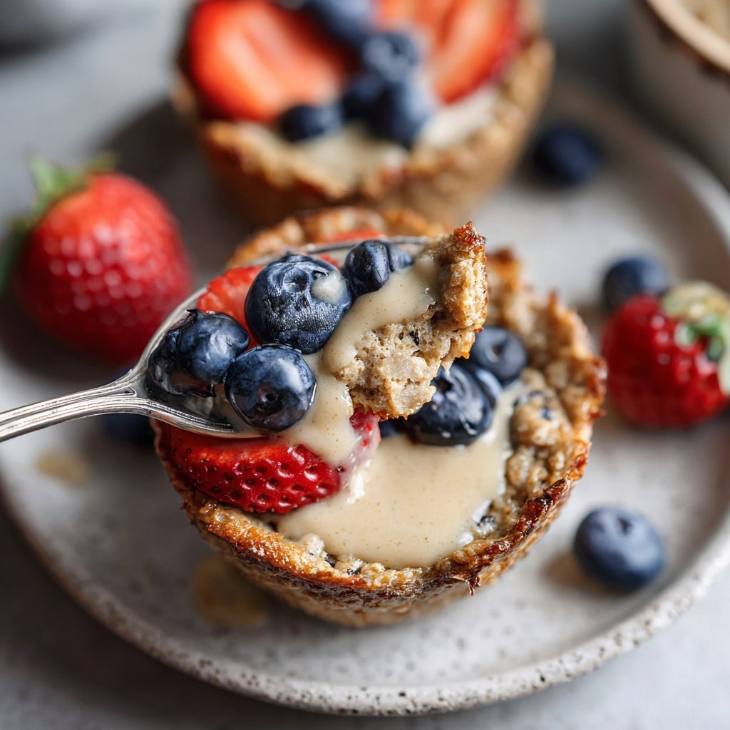 Vanilla Berry Oat Breakfast Cups