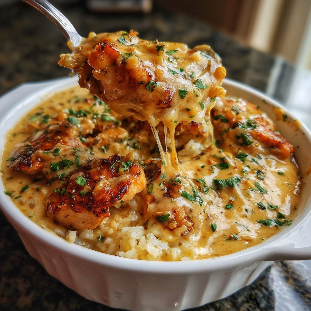 Creamy Garlic Chicken And Rice