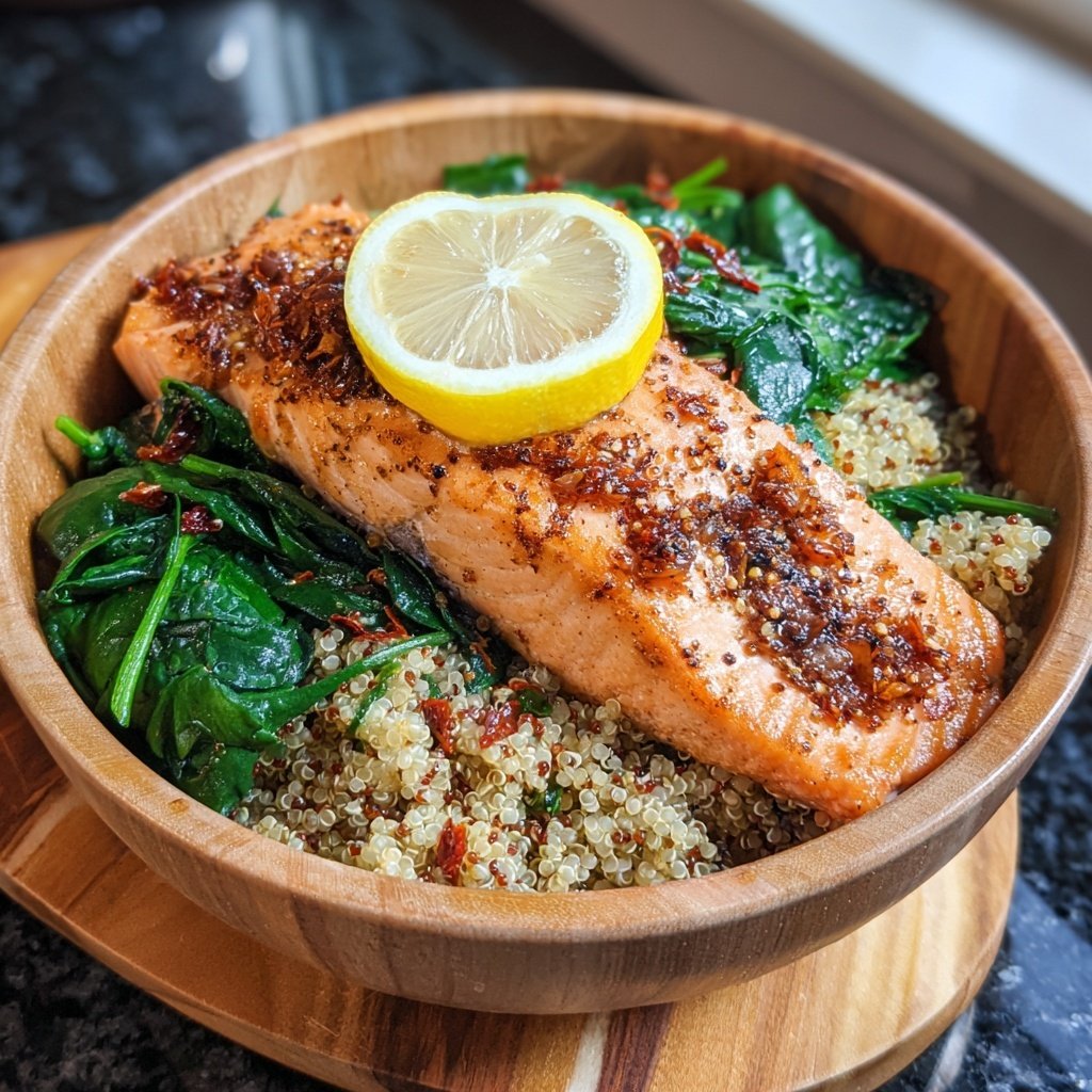 High Protein Salmon Dinner Bowl