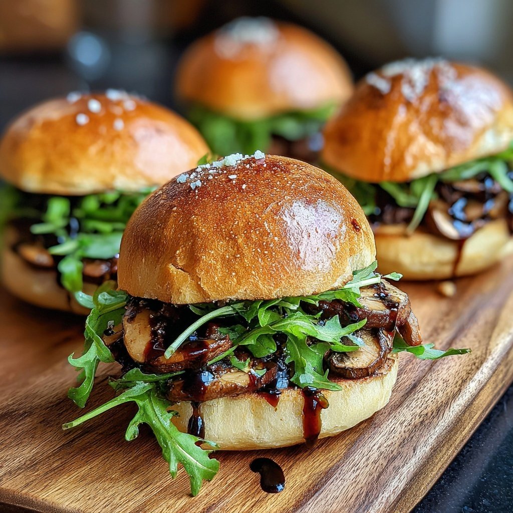 Sliders with Grilled Portobello Mushrooms