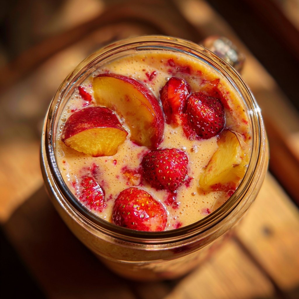 Peach Strawberry Smoothie