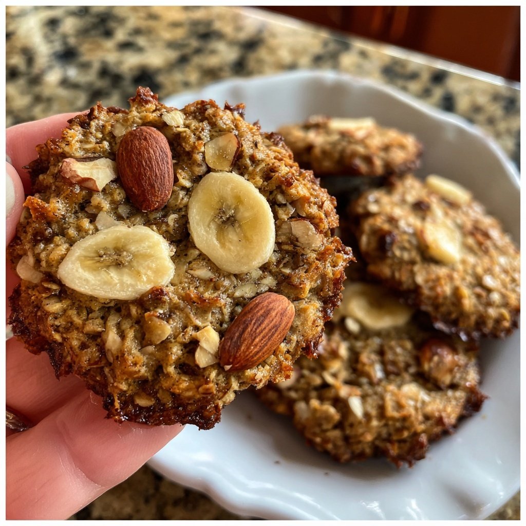Banana Almond Breakfast Cookies