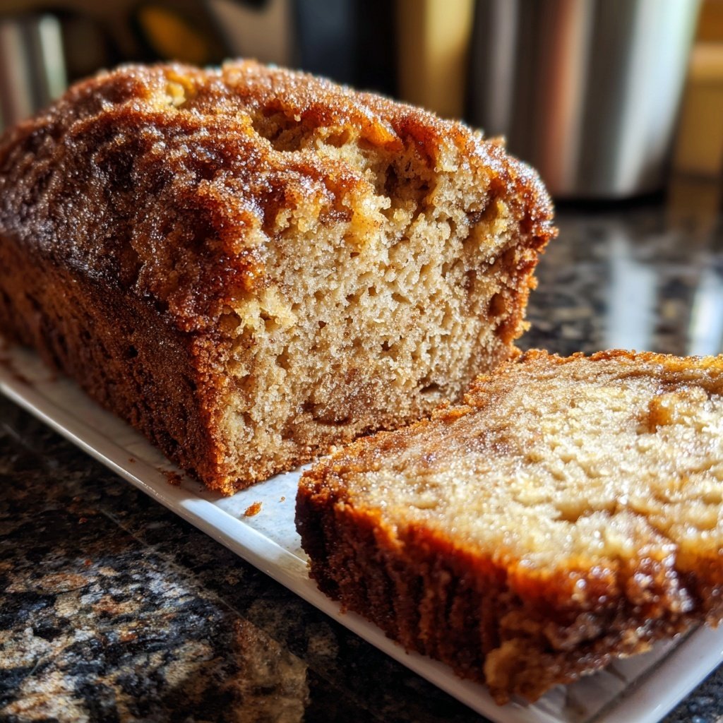 Banana Bread with Cinnamon Sugar Topping Recipe