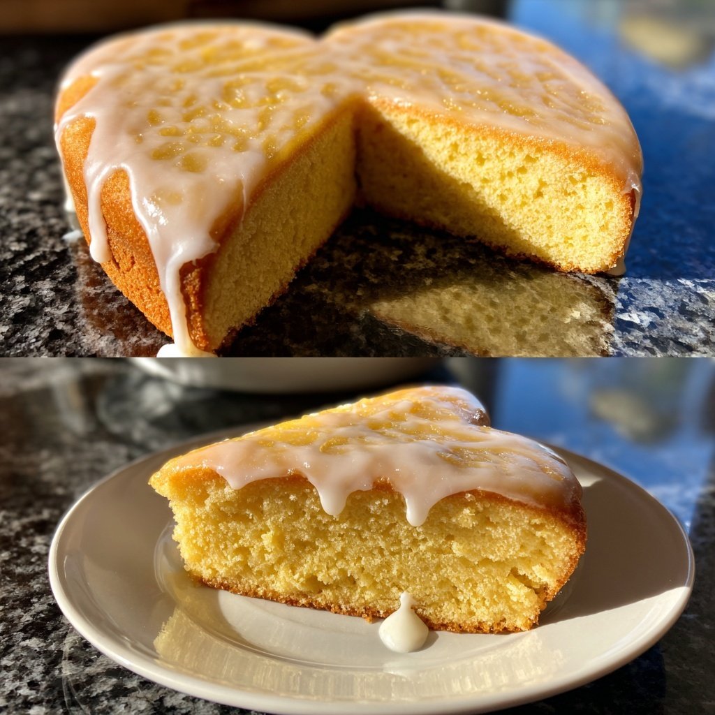 Mini Heart Cake with Lemon Curd
