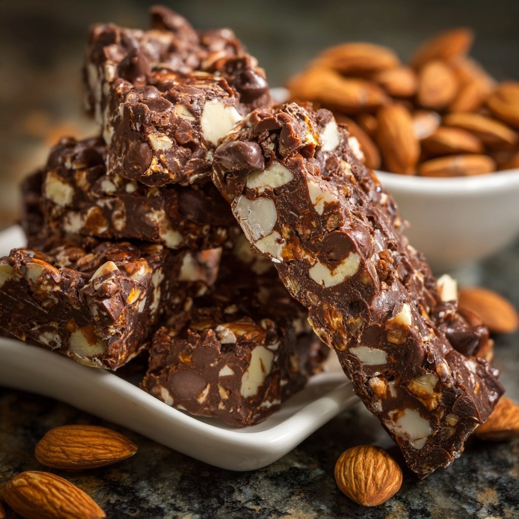 Chocolate Banana Almond Snack Bars
