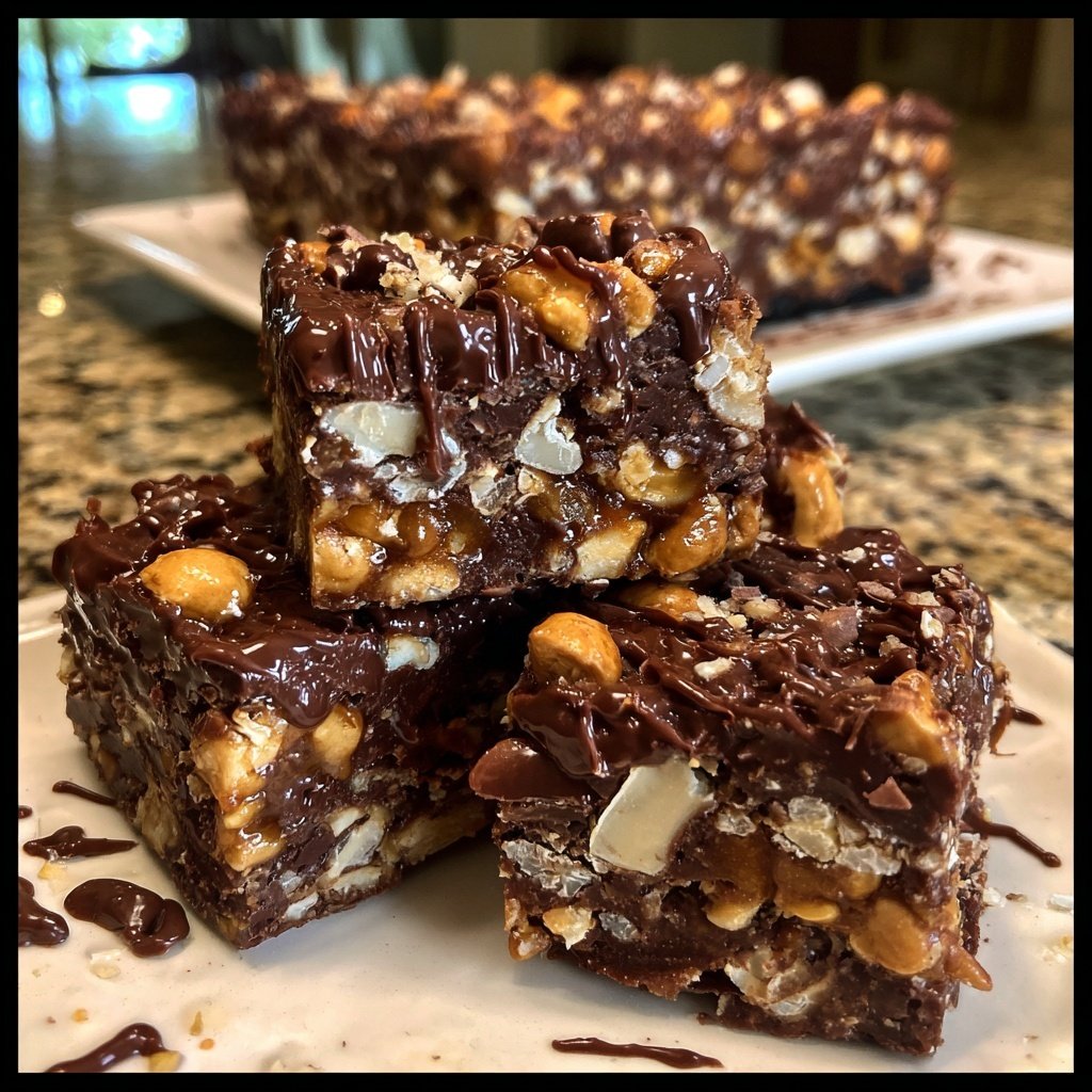 Chocolate Coconut Cashew Squares