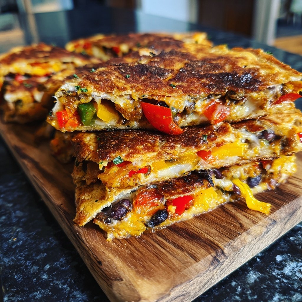 Super Bowl Baked Veggie Quesadilla Squares