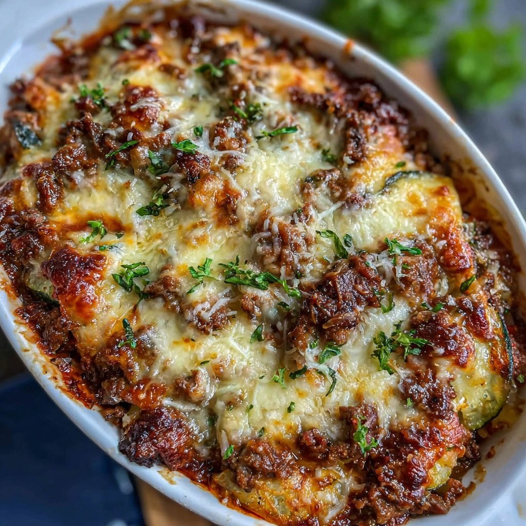 Ground Beef And Zucchini Casserole
