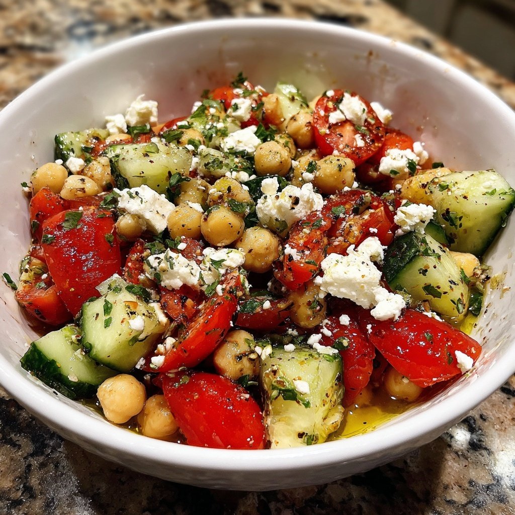 Mediterranean Cucumber Chickpea Bowl