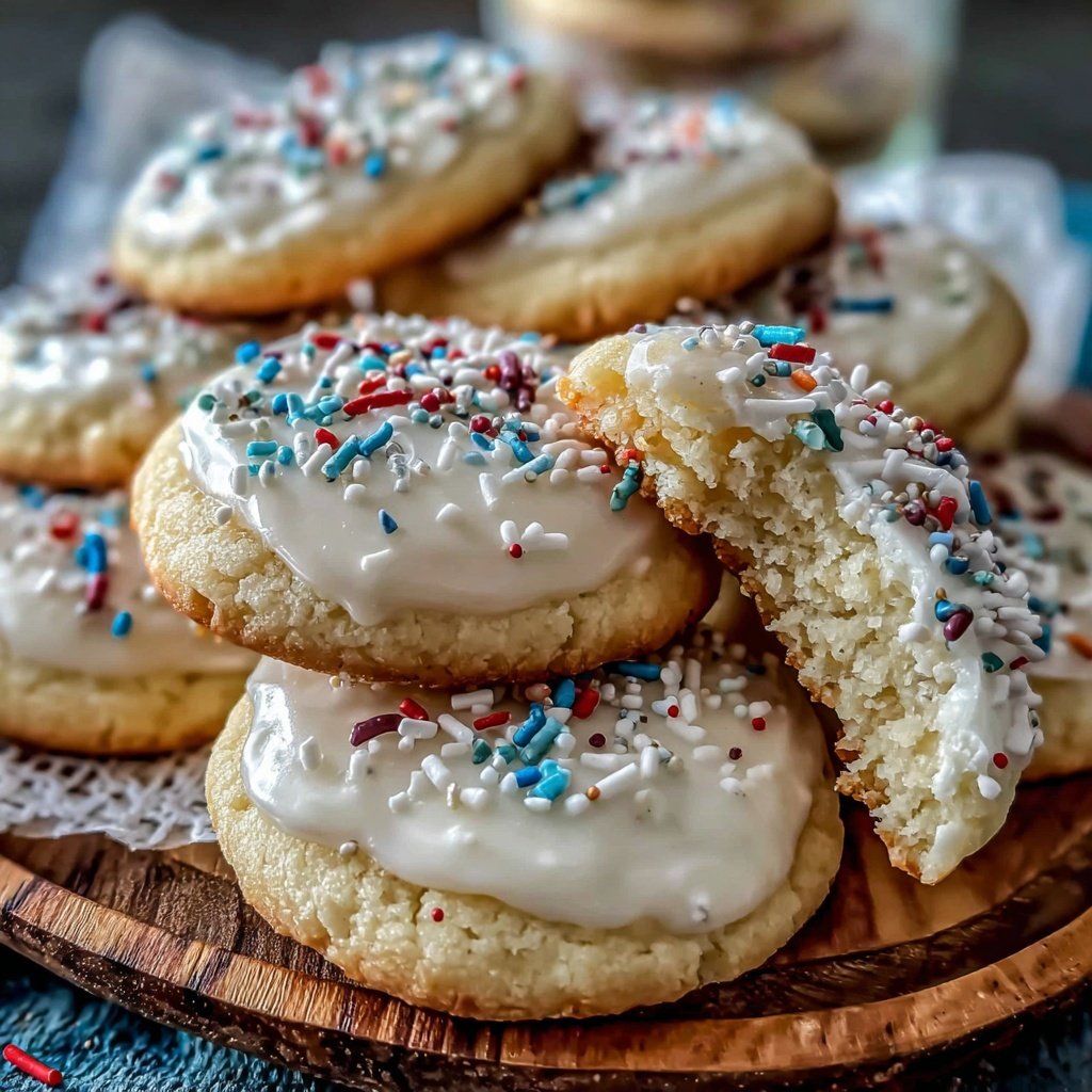 Spring Sugar Cookies With Lemon Glaze