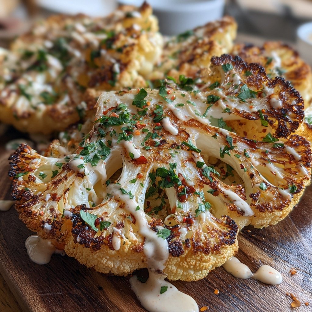 Healthy Dinner Roasted Cauliflower Steaks