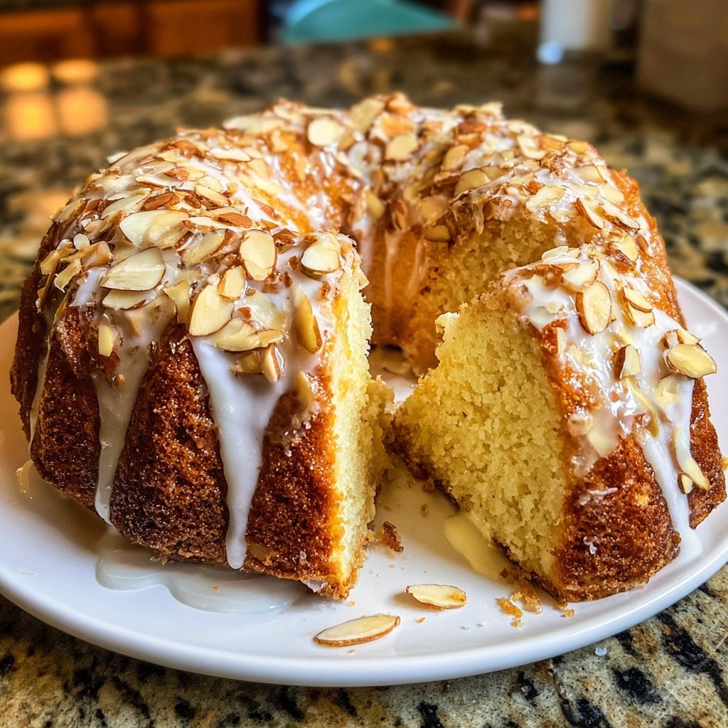 Vanilla Almond Yogurt Snack Cake
