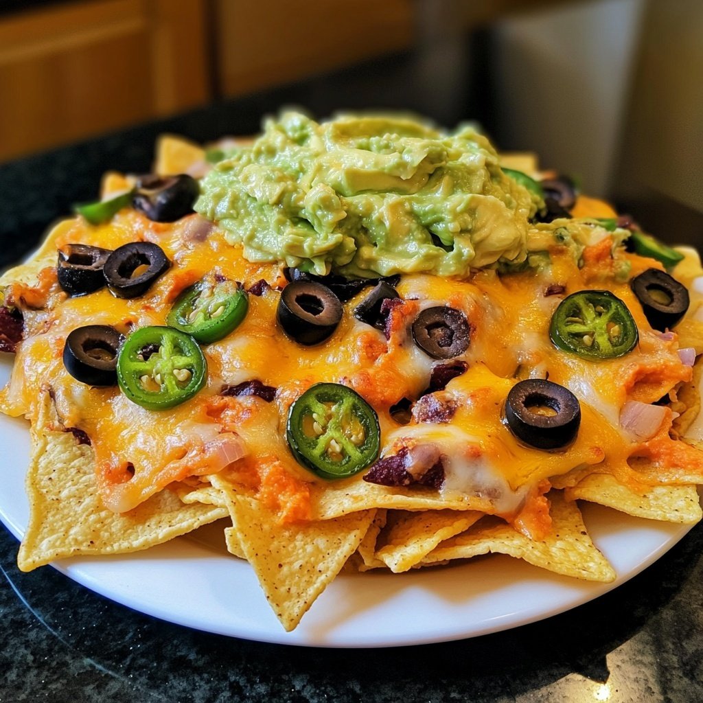 Super Bowl Appetizer Baked Veggie Nachos