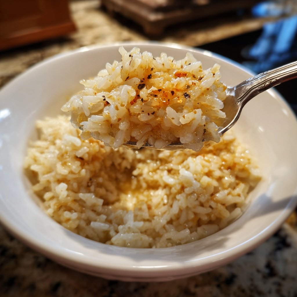 Creamy Garlic Lentil Rice